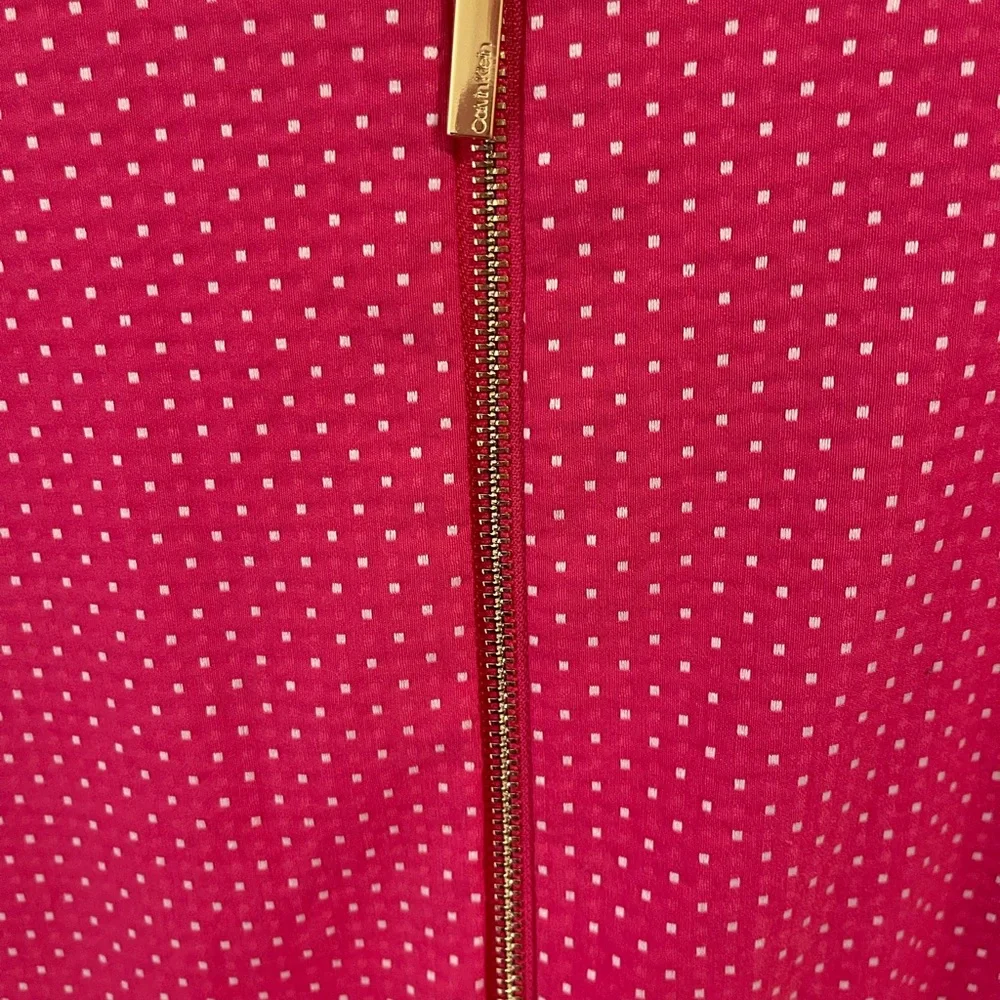 Calvin Klein Pink Polka Dot Midi Dress - Picture 4 of 4